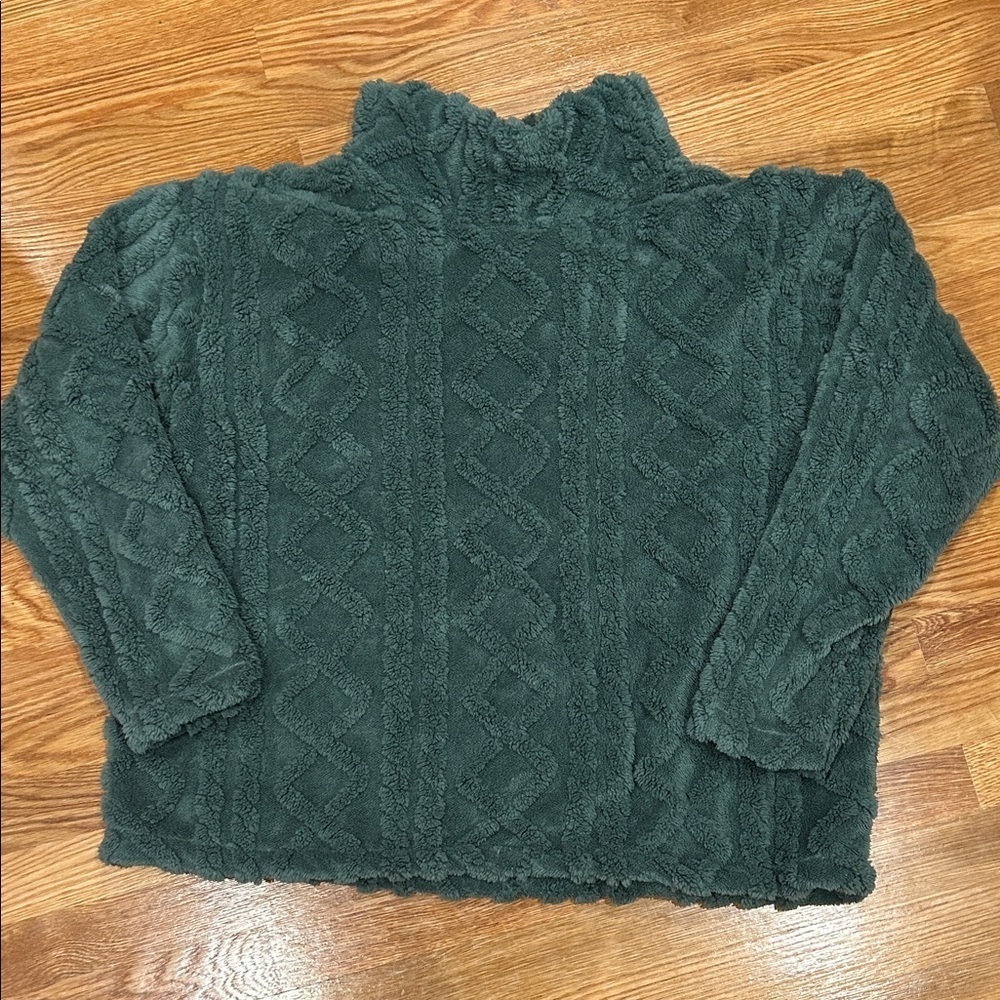 Eddie Bauer Green Cowl Neck chenille Sweater plus size xxl women’s nwot